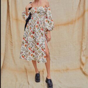 CIDER Off-Shoulder Floral Midi Dress  Size M